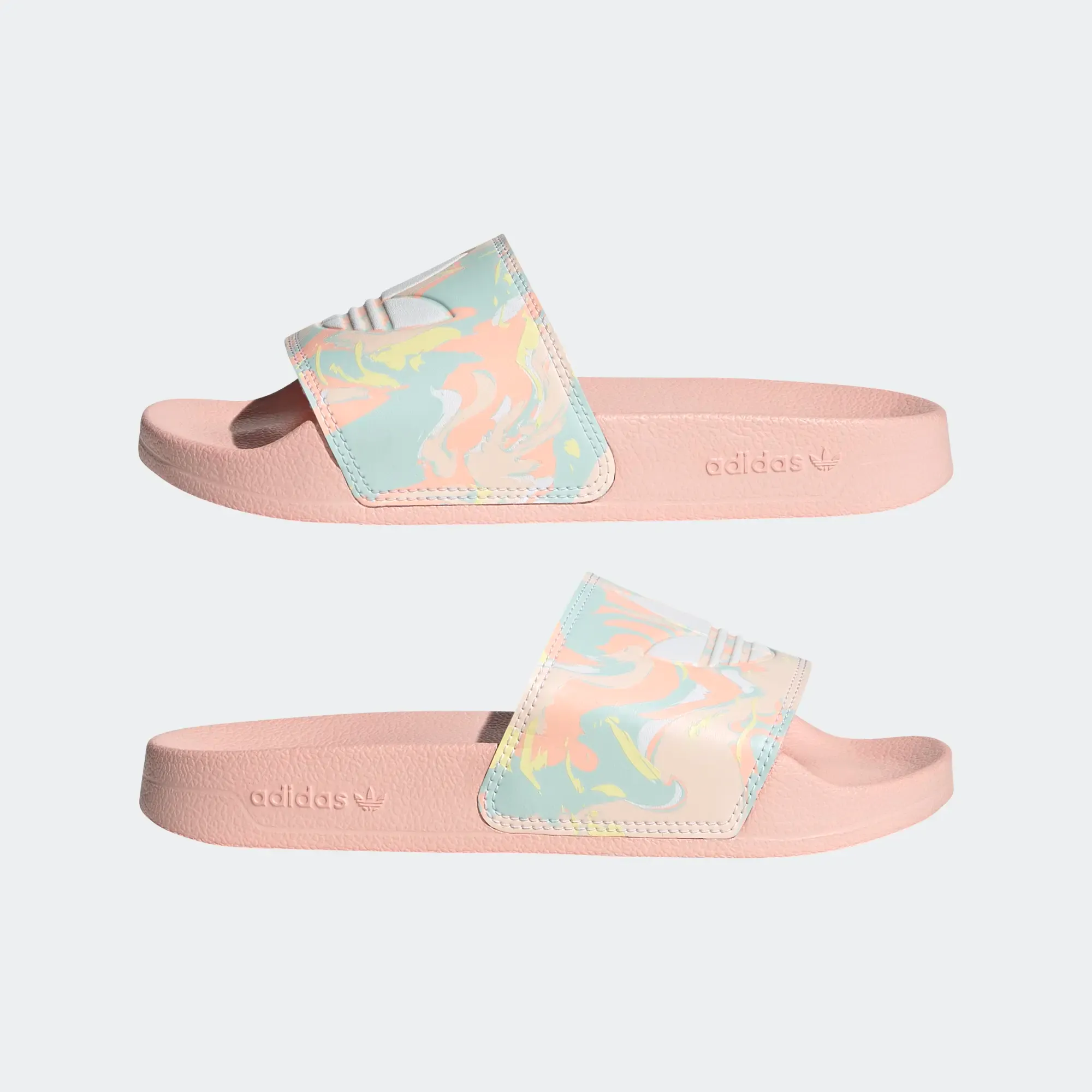 Adidas Kid's Adilette Lite Slides - Haze Coral / Cloud White