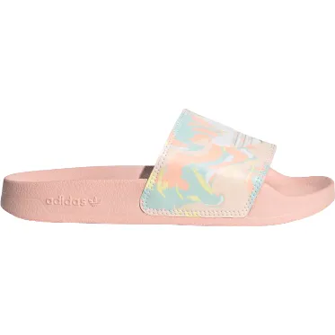 Adidas Kid's Adilette Lite Slides - Haze Coral / Cloud White