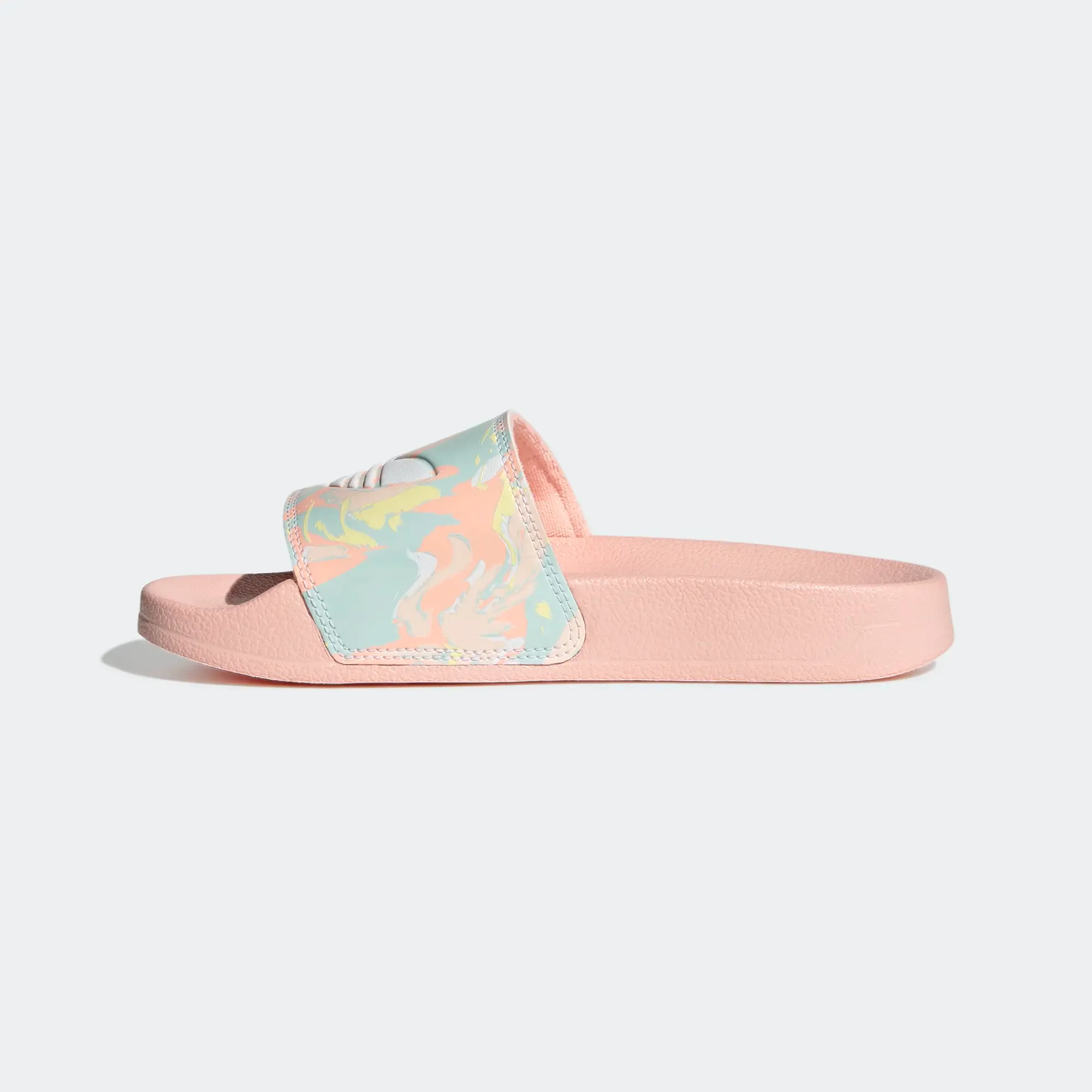 Adidas Kid's Adilette Lite Slides - Haze Coral / Cloud White