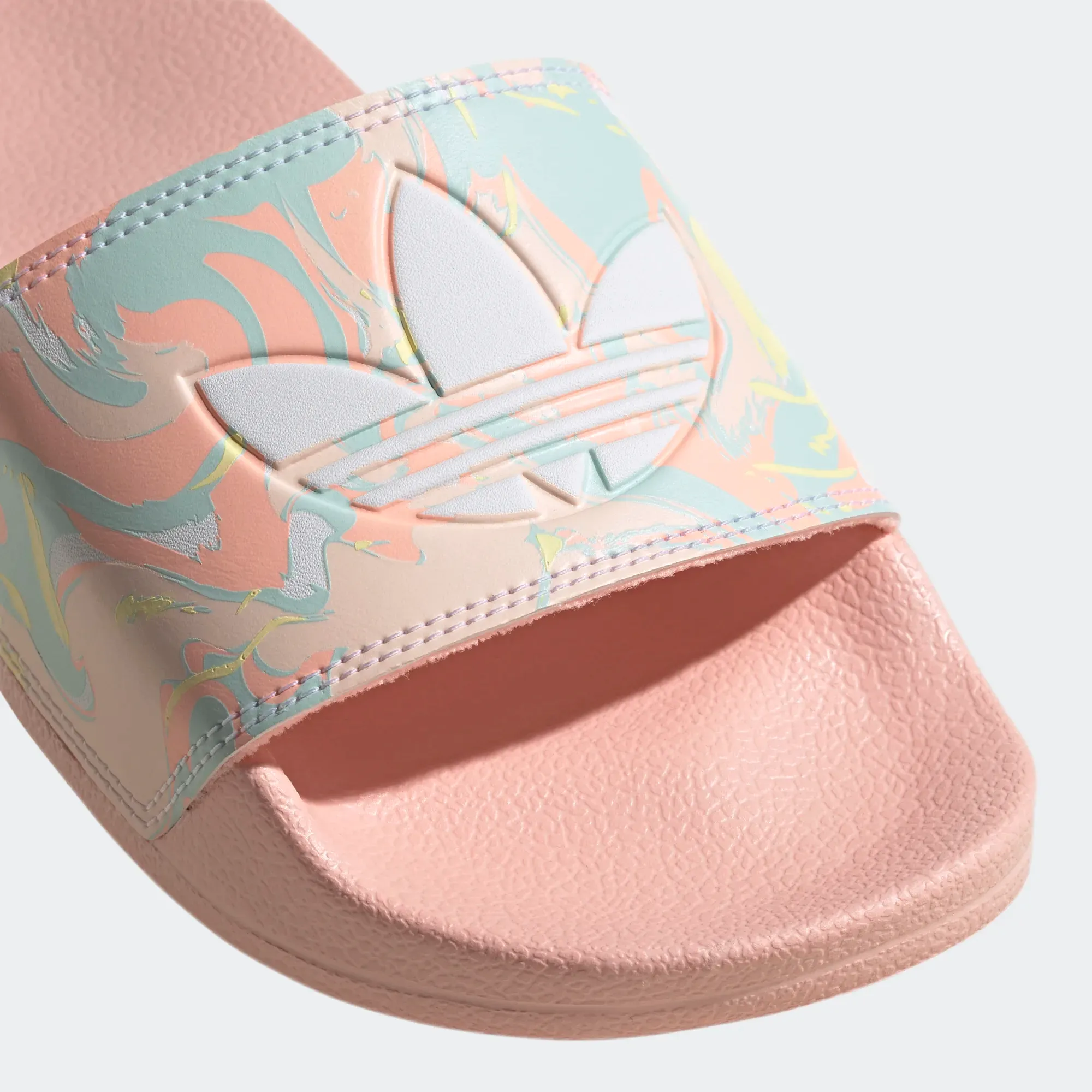 Adidas Kid's Adilette Lite Slides - Haze Coral / Cloud White