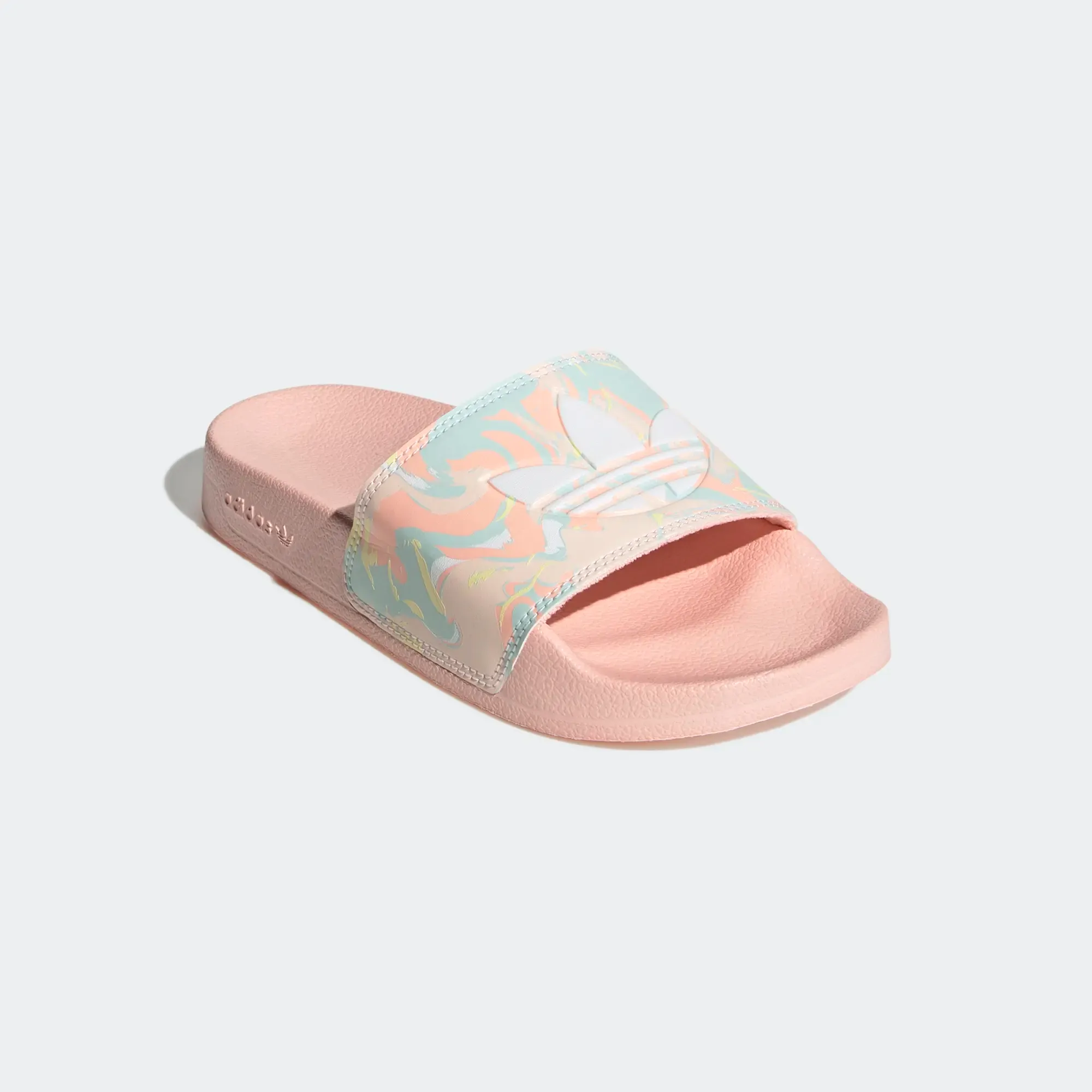 Adidas Kid's Adilette Lite Slides - Haze Coral / Cloud White