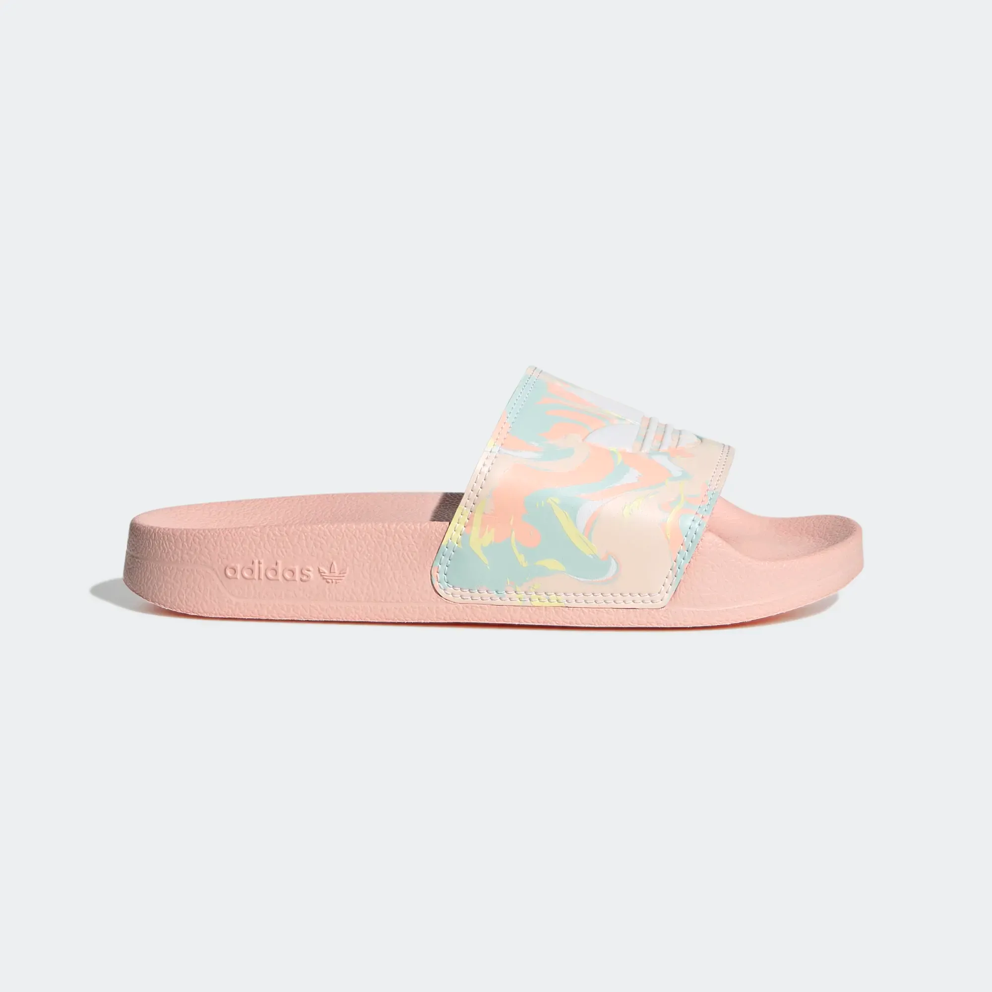 Adidas Kid's Adilette Lite Slides - Haze Coral / Cloud White