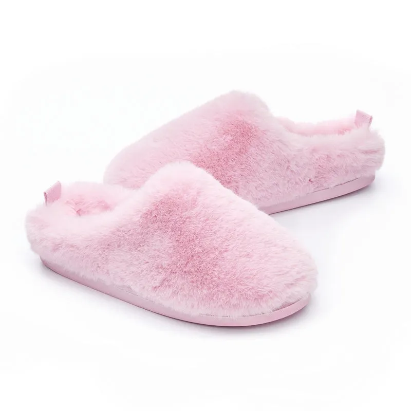 Ariana - Luxury Faux Fur Mule Slipper - Pink