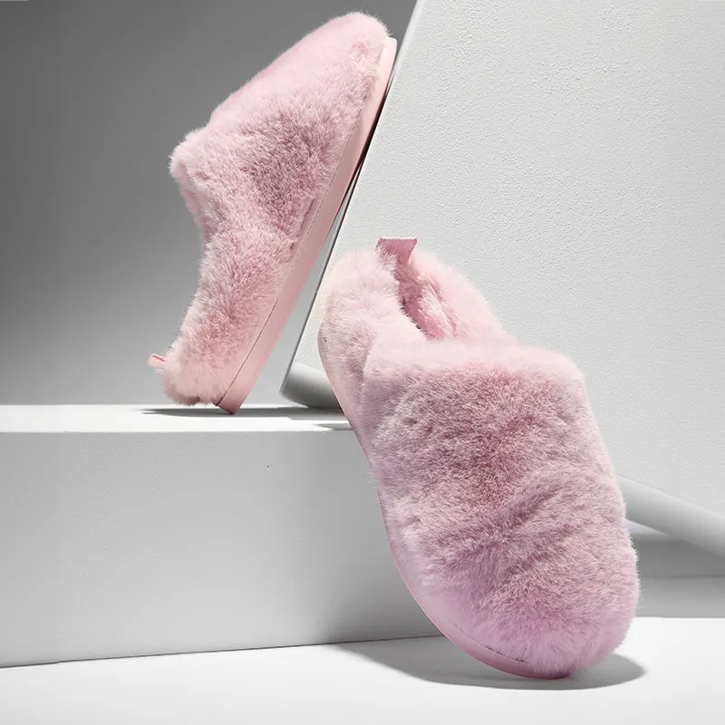 Ariana - Luxury Faux Fur Mule Slipper - Pink