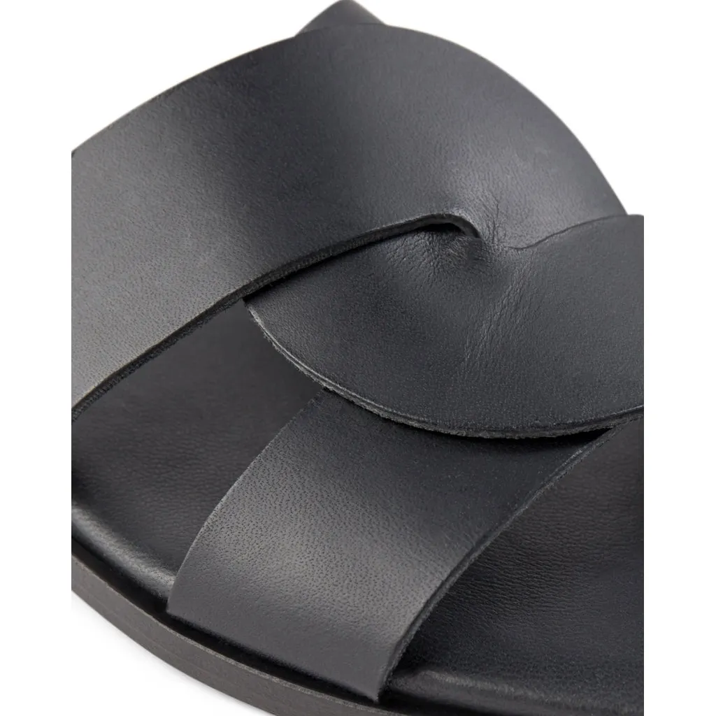 Bay sandal leather - BLACK