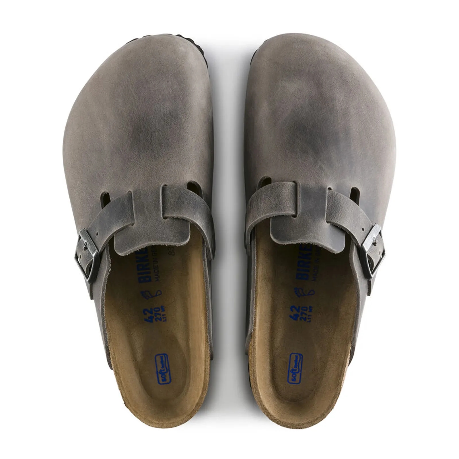 Birkenstock Boston Soft Footbed Clog (Unisex) - Iron Oiled Leather