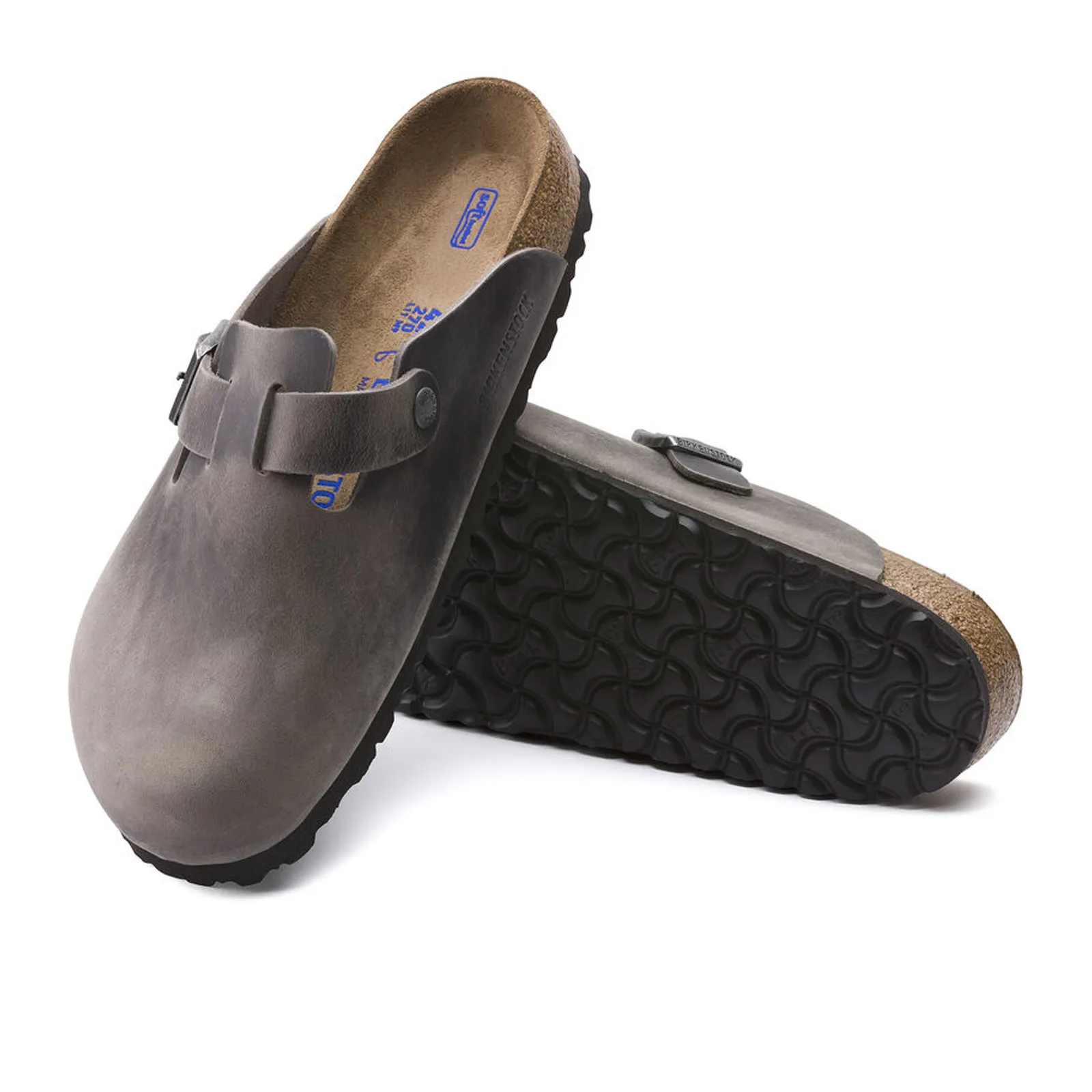 Birkenstock Boston Soft Footbed Clog (Unisex) - Iron Oiled Leather