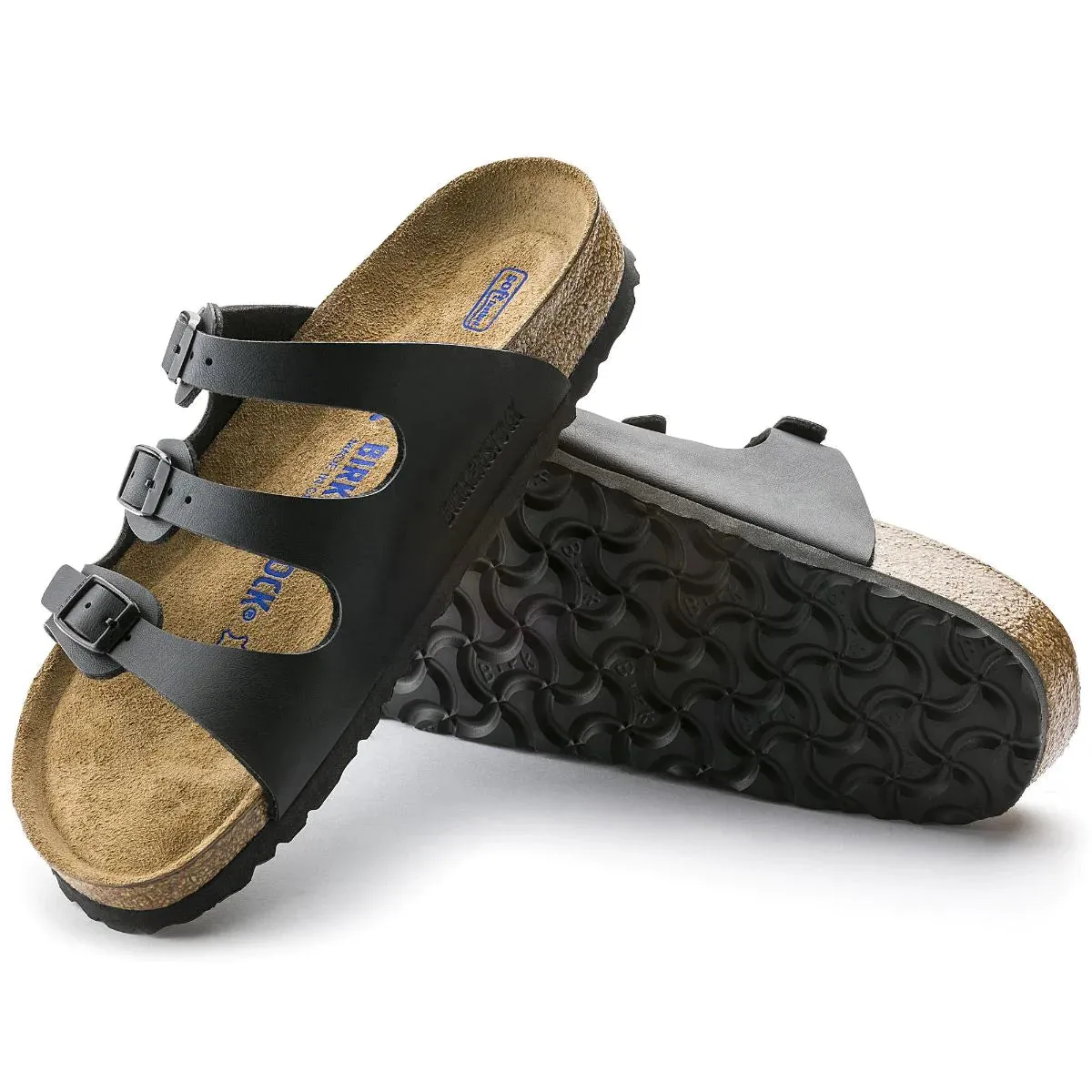 Birkenstock Florida Soft Footbed Birko-Flor Nubuck - Black