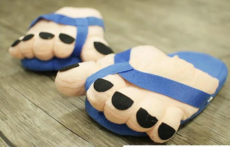 Cartoon Big Toes Funny Winter Warm Slipper Household Plush Shoes