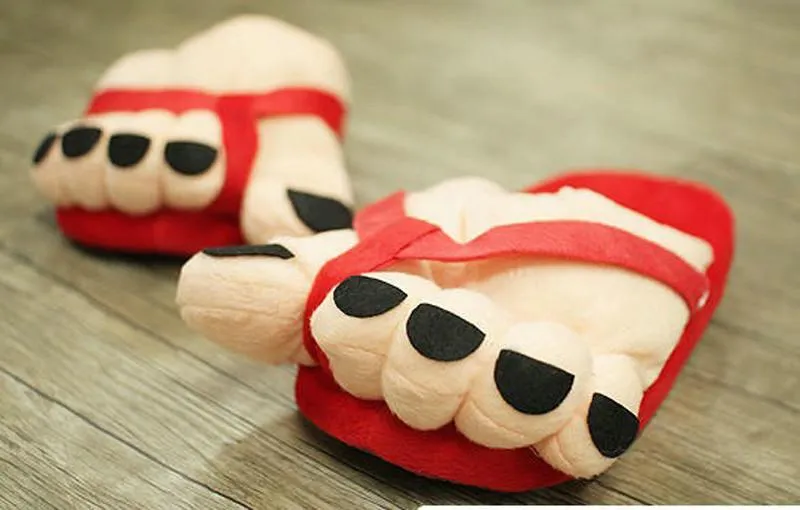 Cartoon Big Toes Funny Winter Warm Slipper Household Plush Shoes