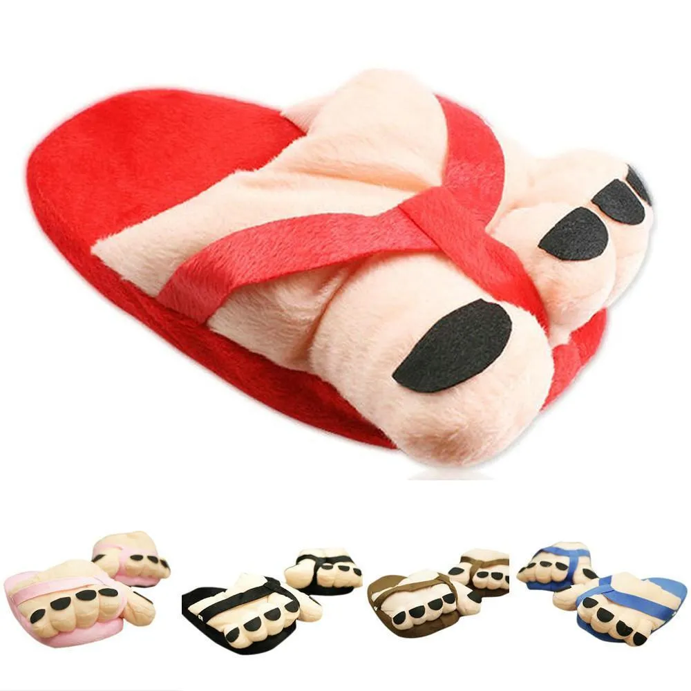 Cartoon Big Toes Funny Winter Warm Slipper Household Plush Shoes