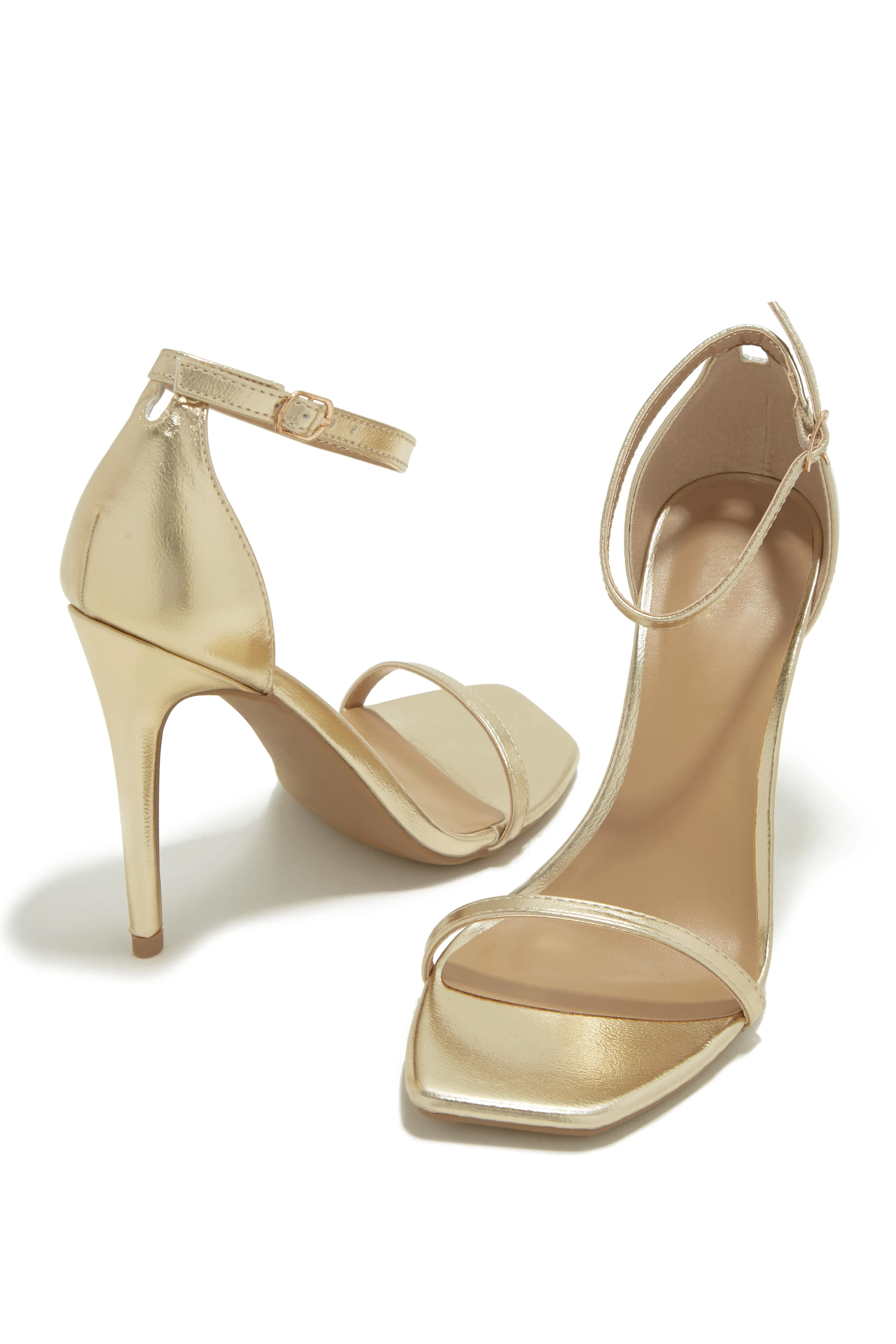 Celebrate Life Single Sole High Heels - Gold