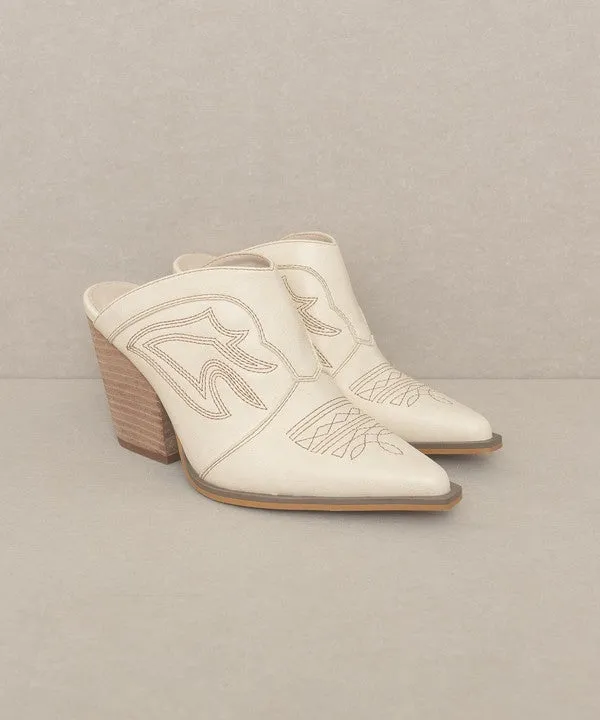 Chiavo  - Western Inspired Heeled Mule For Women