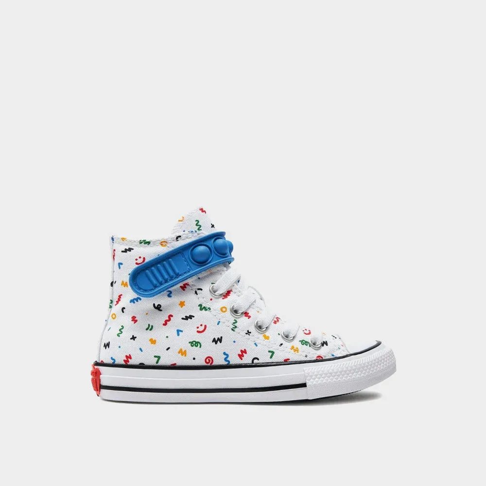 Converse Kids Chuck Taylor All Star Easy On Doodles Sneaker White/Multi _ 181054 _ White