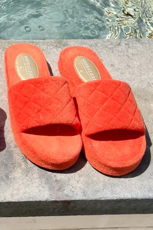 Cotton Shower or Pool Slides Orange