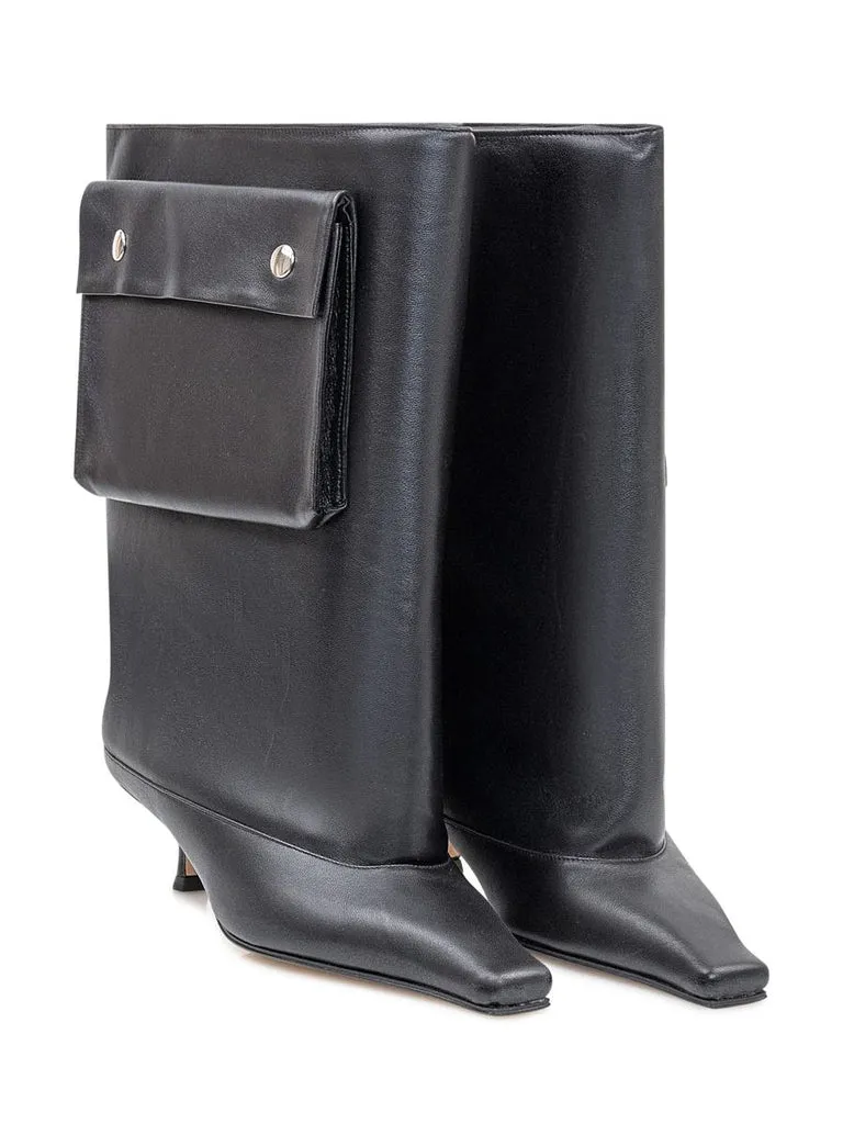 Dana Tasca Kitten Heel Boot in Black by A.W.A.K.E. Mode