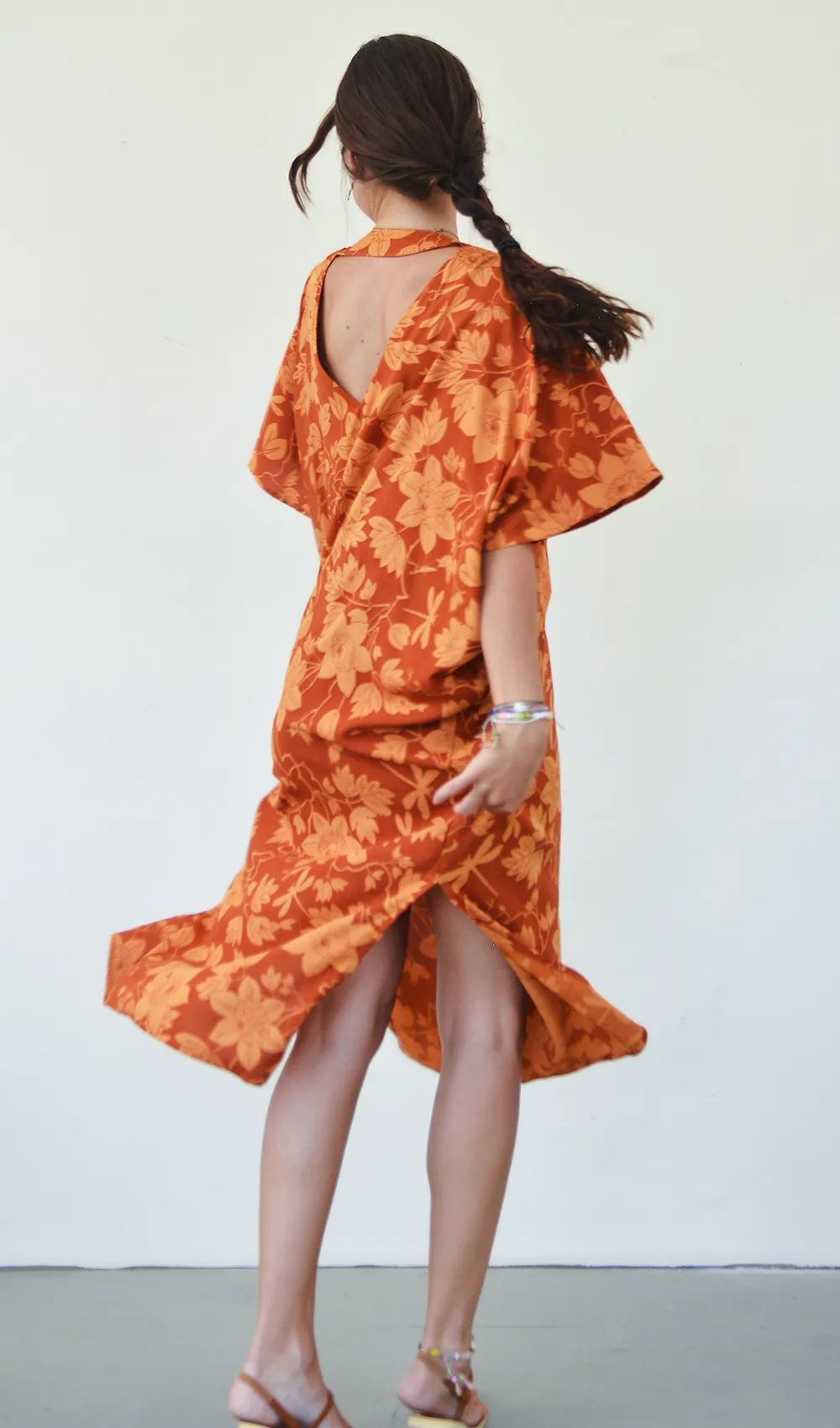 EcoDeluxe Passion Flower Spice Kaftan Dress, 1 size - SALE CLOTHING & KIDS