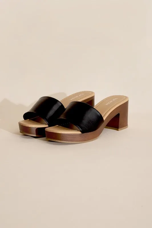 FS CLEARANCE LAUREN-1 Slide Mule Heels