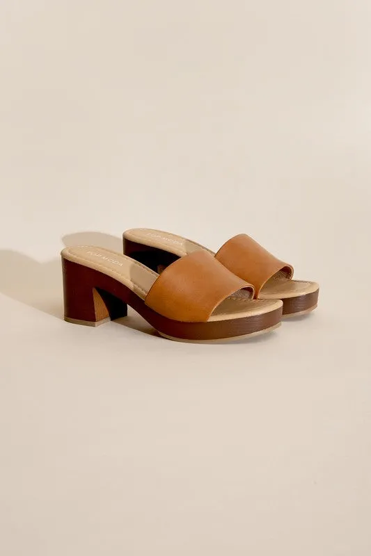 FS CLEARANCE LAUREN-1 Slide Mule Heels