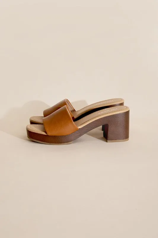 FS CLEARANCE LAUREN-1 Slide Mule Heels