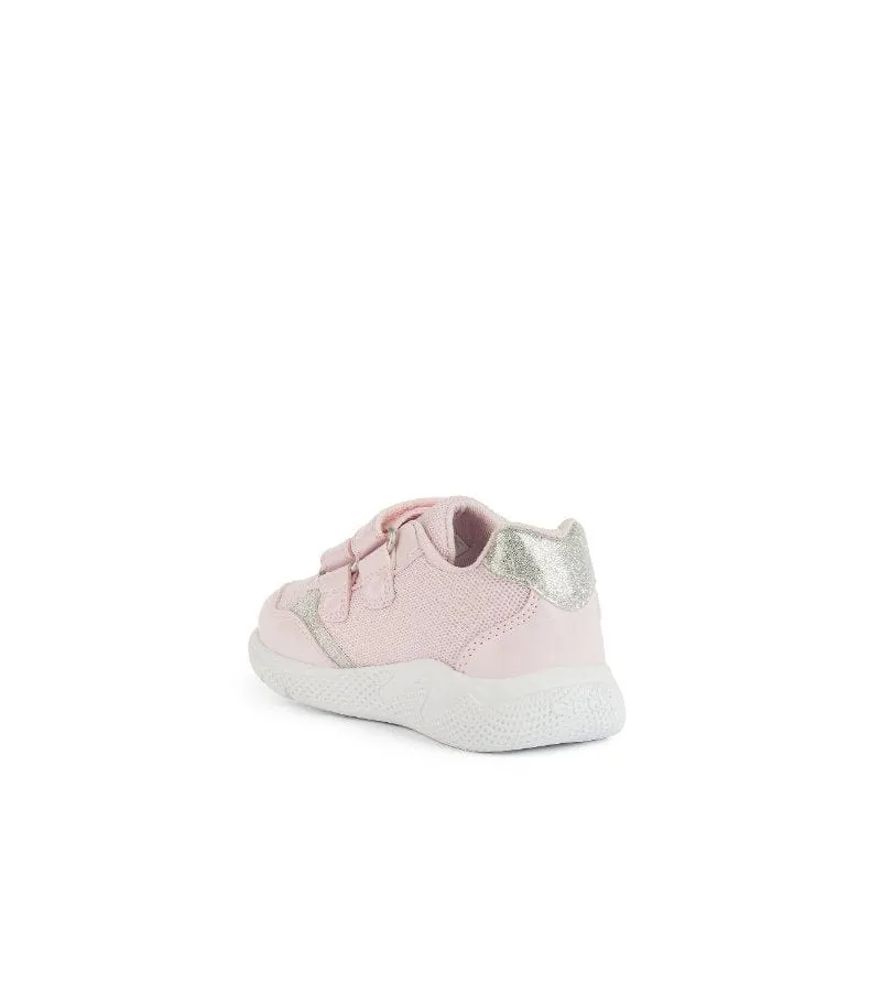 Geox Infant Girls Pink Glitter Mesh Casual Sporty Trainer Sprintye - B454TC