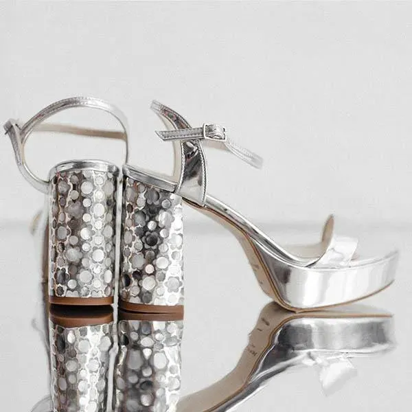 Glory Silver Platform Sandal