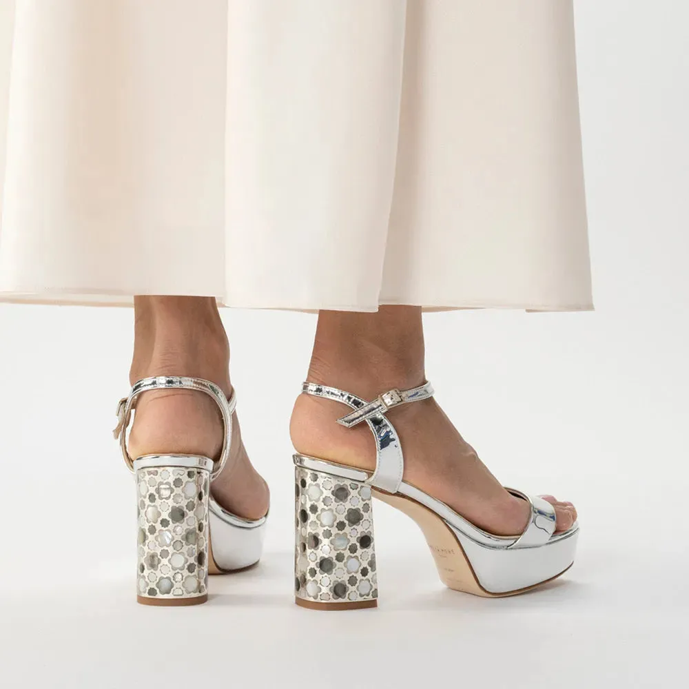 Glory Silver Platform Sandal