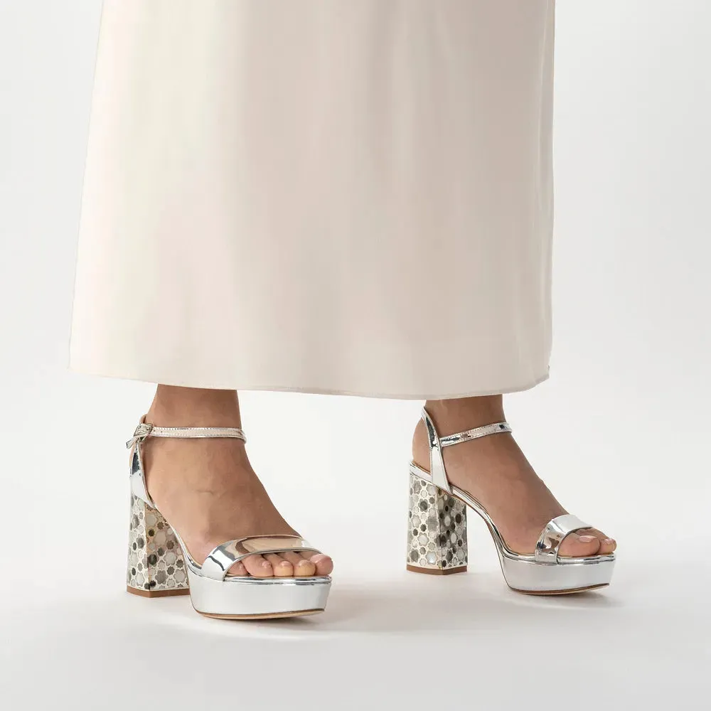 Glory Silver Platform Sandal