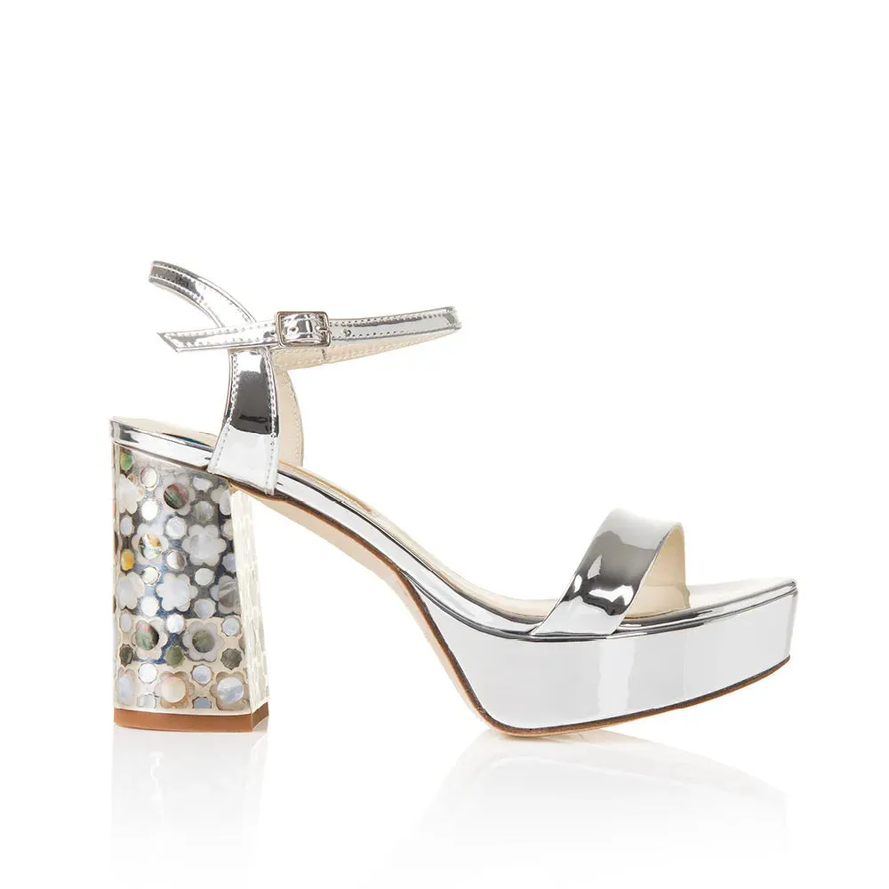 Glory Silver Platform Sandal