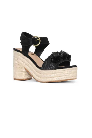 Houston Platform Sandals - Black