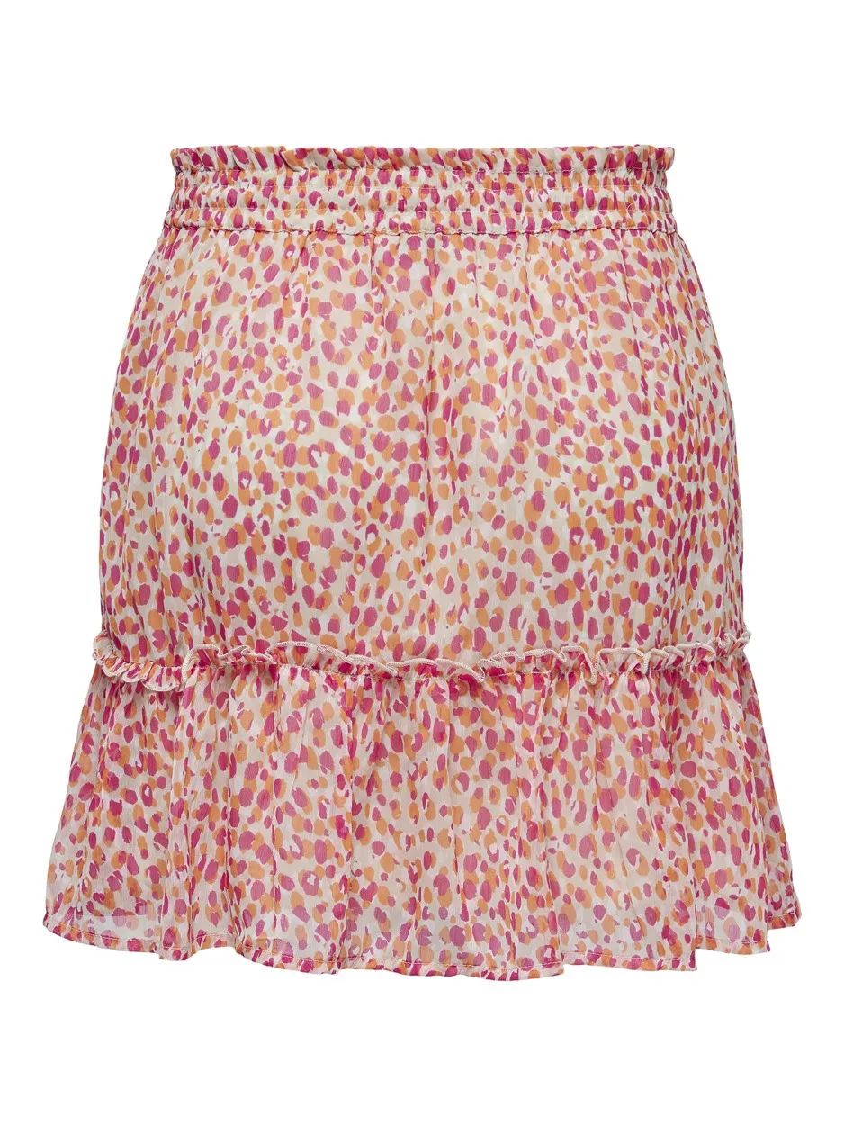 Jdyjenify Life Mw Frill Skirt Wvn - Zand Dessin