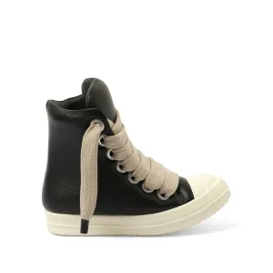 Jumbo Laced Padded High Sneaks in Black/Milk