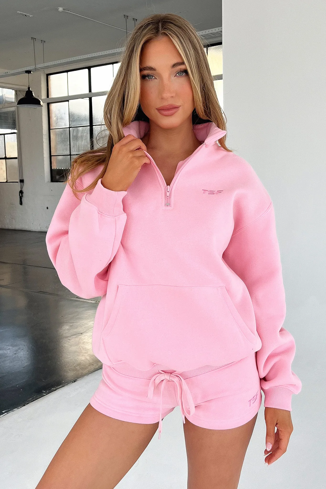 Kaztek Half Zip Sweater - Pink