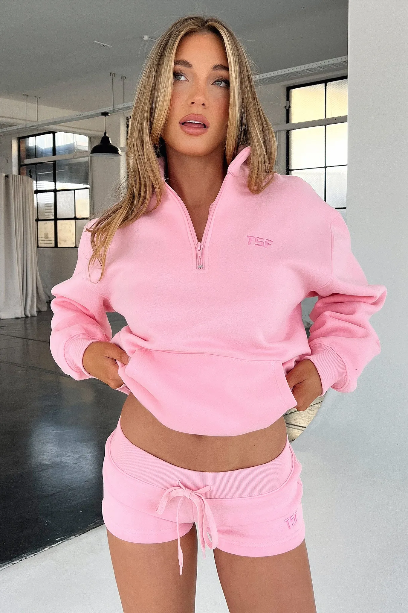 Kaztek Half Zip Sweater - Pink