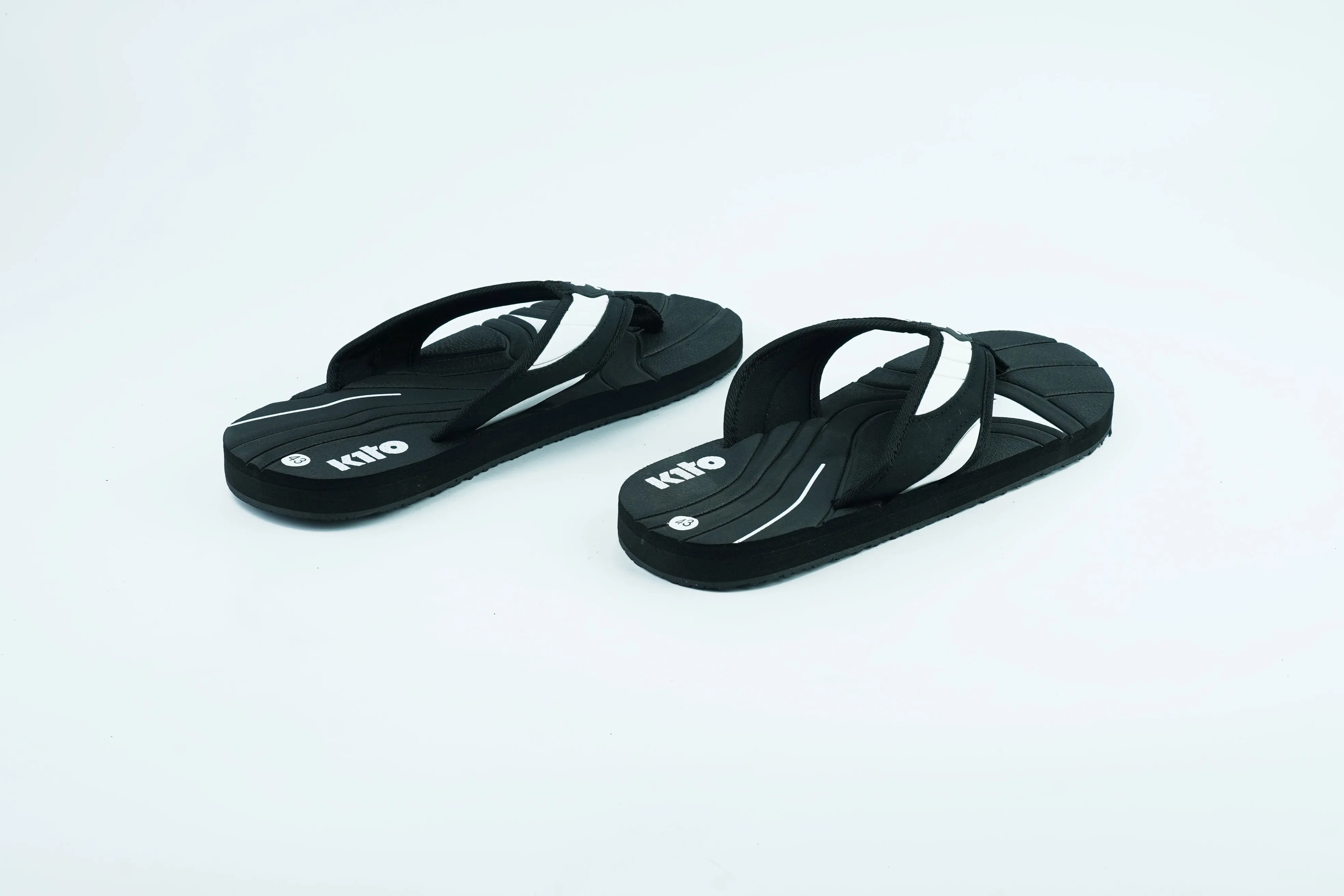 KITO Casual Black and white slippers for men ( ORIGINAL THAILAND )