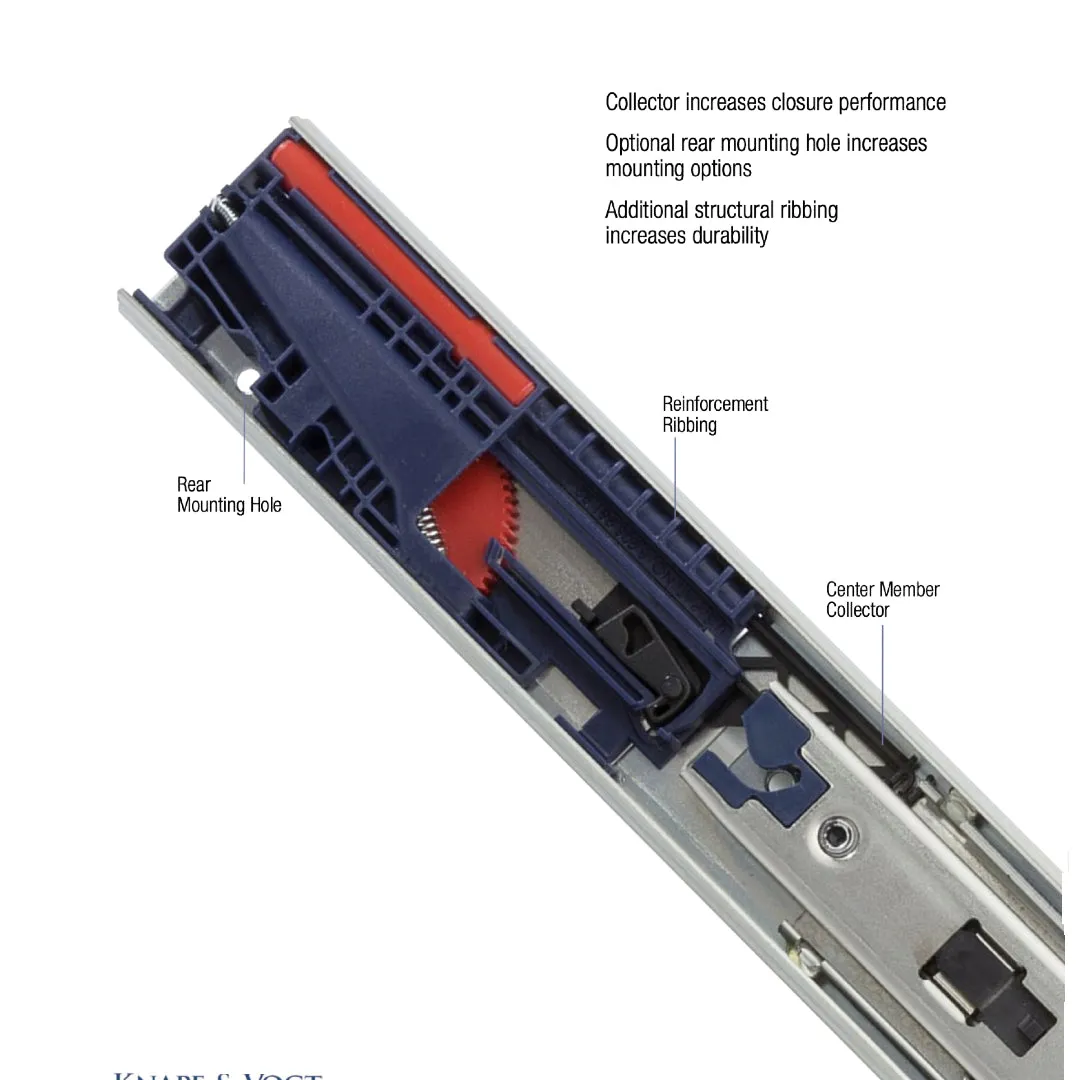 KV 8450FM 28" Soft-Close Full Extension Drawer Slides