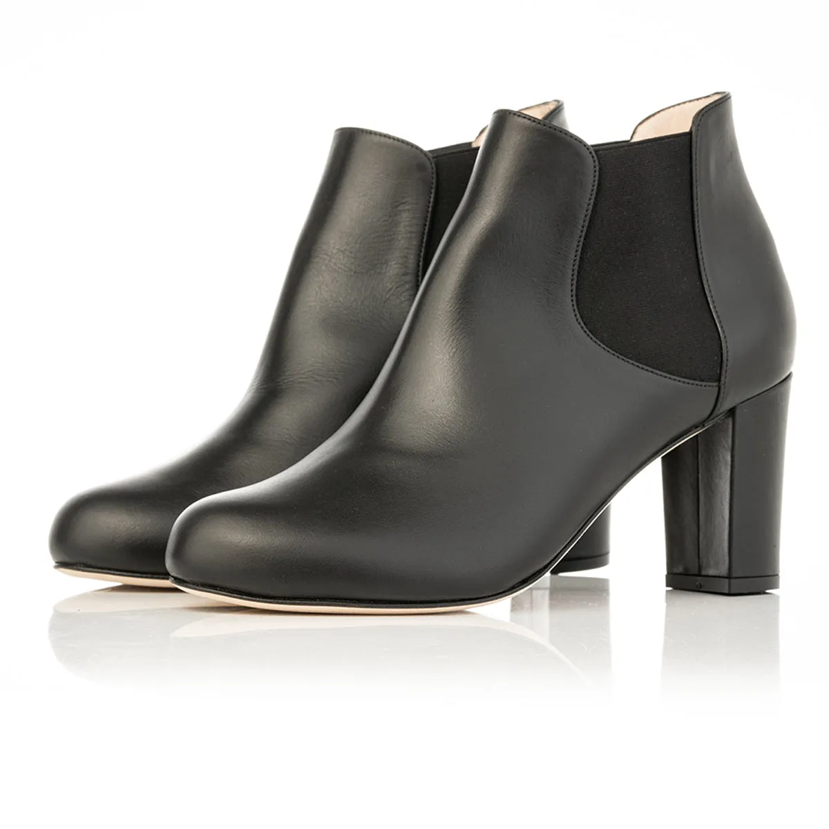 Lucille Extra-Wide Fit Boots - Black Leather