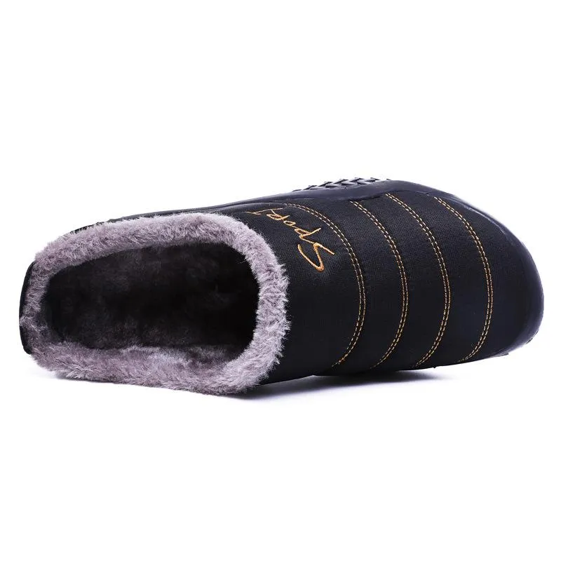 Men Fashion Keep Warm Cotton Fur Slipper