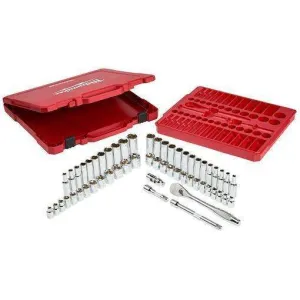 Milwaukee 48-22-9008 3/8" Drive 56 Piece Ratchet & Socket Set - SAE & Metric