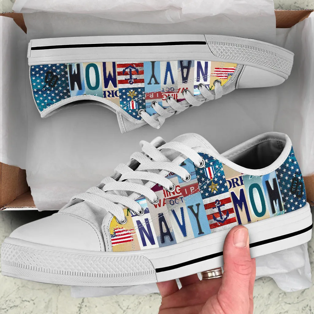 Navy Mom Low Top