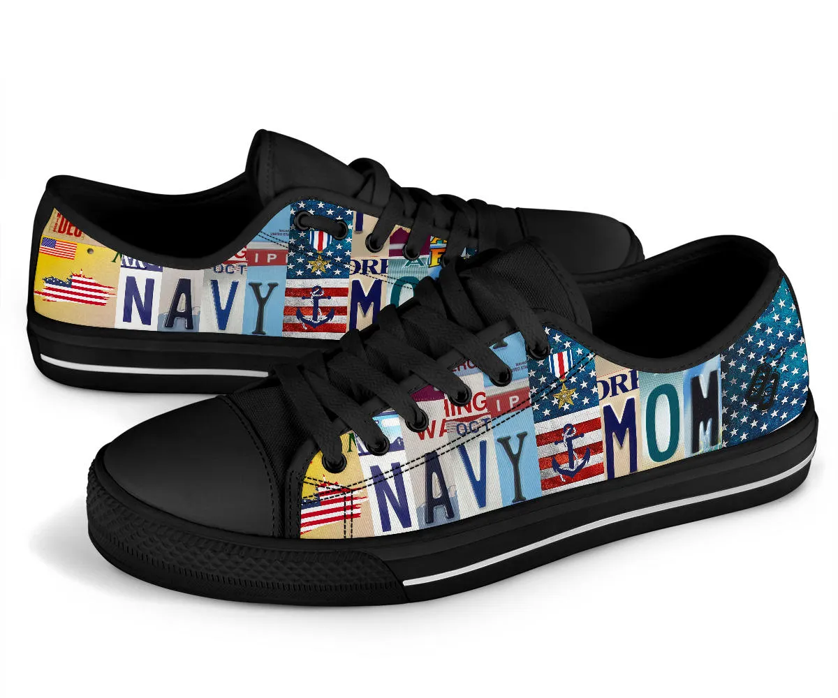 Navy Mom Low Top