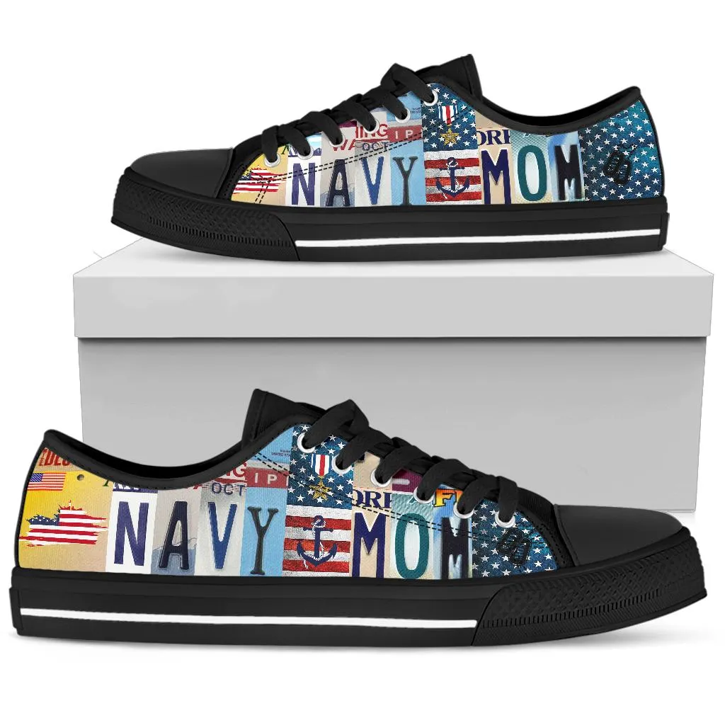 Navy Mom Low Top