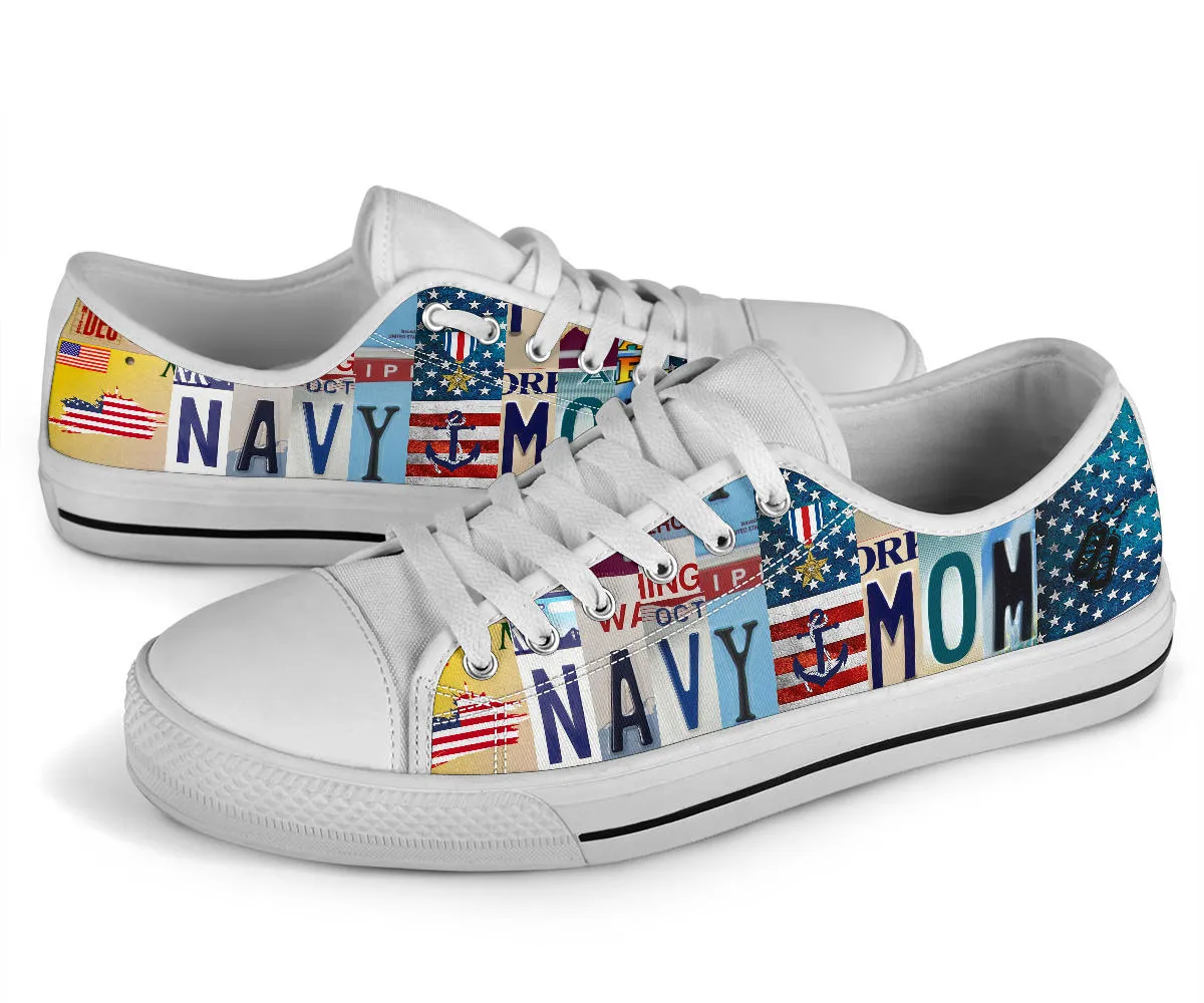 Navy Mom Low Top