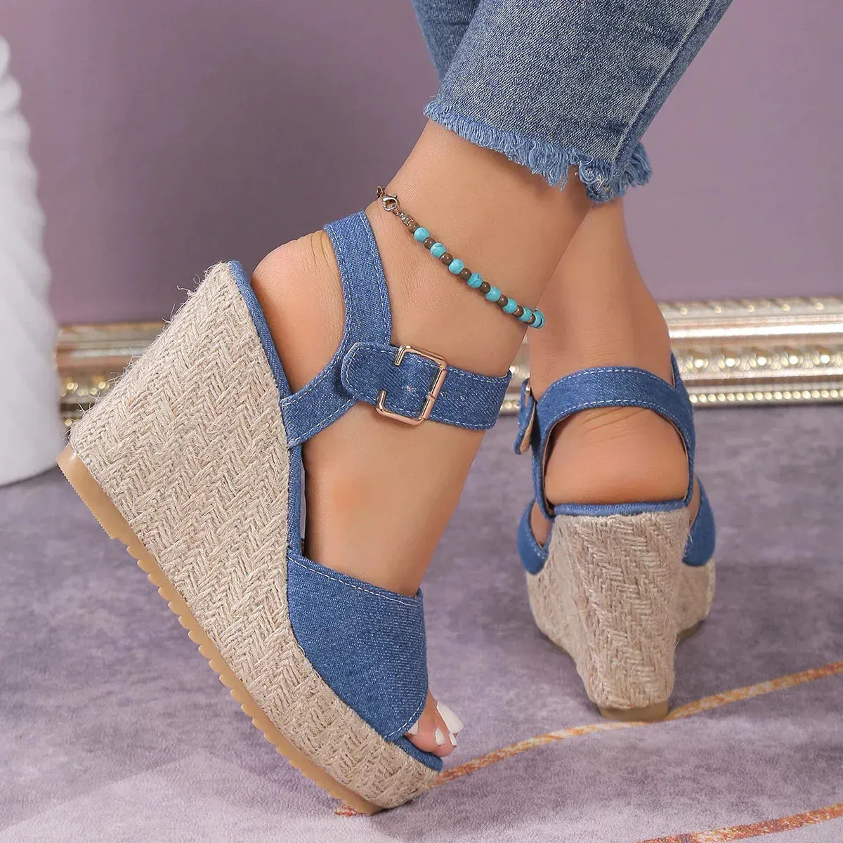 New 2024 SassyStep Wedge Sandals - Stylish & Comfortable | TrendPop