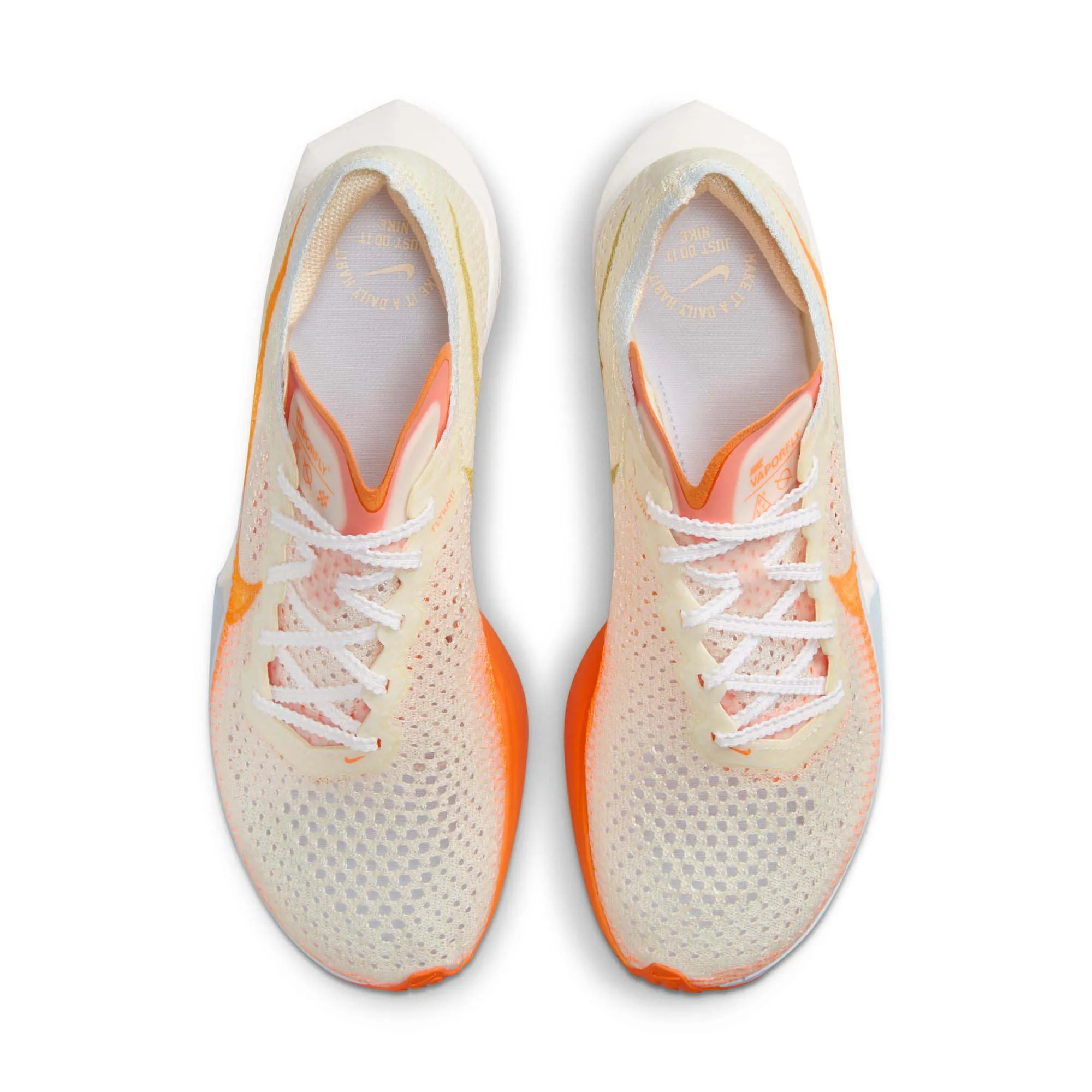 Nike Women's Vaporfly 3 Road Racing Shoes - Coconut Milk/Bright Mandarin-Sail