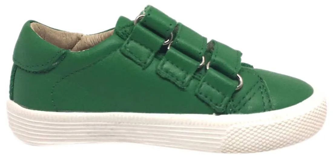 Old Soles Boy's & Girl's Urban Markert Green Leather Sneakers