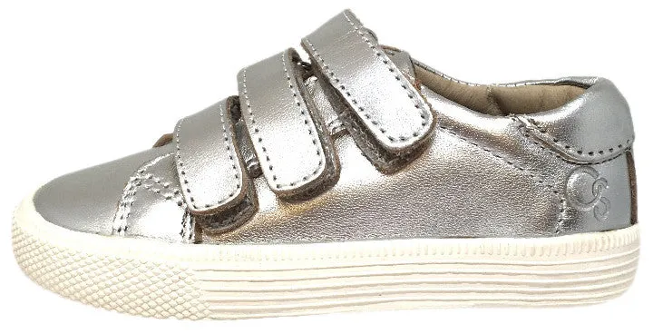 Old Soles Boy's & Girl's Urban Markert Silver Leather Sneaker Shoe