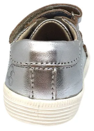 Old Soles Boy's & Girl's Urban Markert Silver Leather Sneaker Shoe