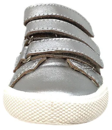 Old Soles Boy's & Girl's Urban Markert Silver Leather Sneaker Shoe