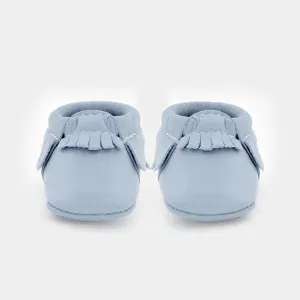 Powder Blue Soft Sole Leather Moccassins